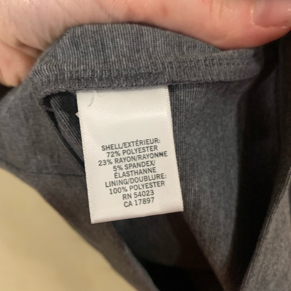 Banana Republic - Gray Dress w Embroidered Neckline - Sz 2 - Picture 6 of 6